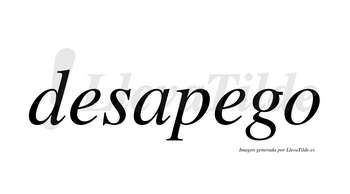 Desapego  no lleva tilde con vocal tónica en la segunda «e»
