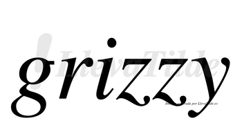 Grizzy no lleva tilde con vocal tónica en la «i»