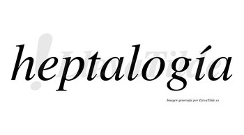 Heptalogía lleva tilde con vocal tónica en la «i»