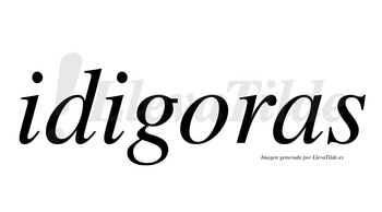 Idigoras no lleva tilde con vocal tónica en la «o»