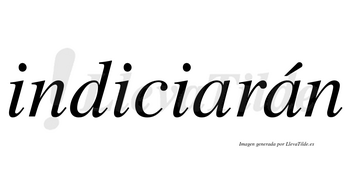 Indiciarán  lleva tilde con vocal tónica en la segunda «a»