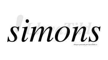 Simons no lleva tilde con vocal tónica en la «o»