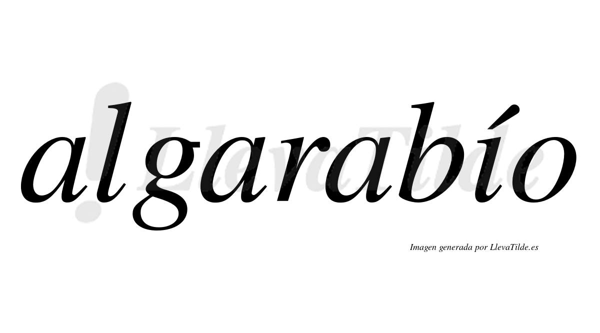 Algarabío  lleva tilde con vocal tónica en la "i"