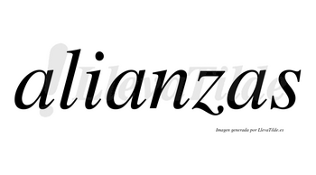 Alianzas  no lleva tilde con vocal tónica en la segunda «a»