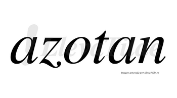 Azotan no lleva tilde con vocal tónica en la «o»