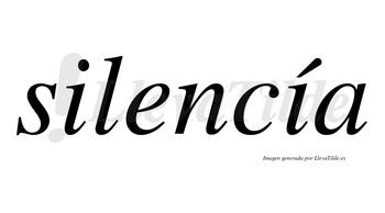 Silencía lleva tilde con vocal tónica en la segunda «i»