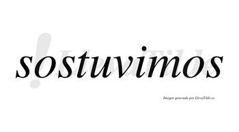 Sostuvimos  no lleva tilde con vocal tónica en la «i»