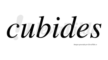 Cubides  no lleva tilde con vocal tónica en la «i»