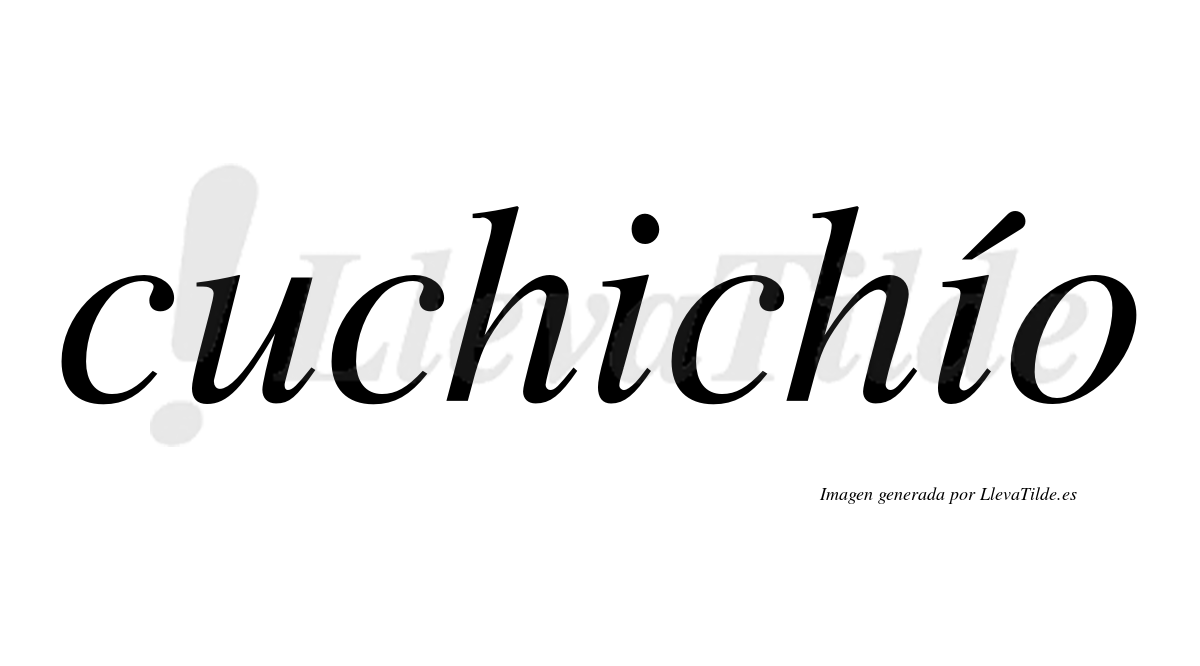 Cuchichío  lleva tilde con vocal tónica en la segunda "i"