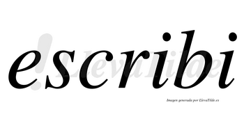 Escribi no lleva tilde con vocal tónica en la primera «i»