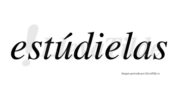 Estúdielas lleva tilde con vocal tónica en la «u»