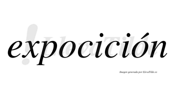 Expocición  lleva tilde con vocal tónica en la segunda «o»