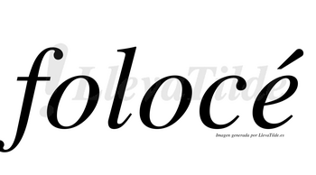 ¿Lleva tilde folocé? | LlevaTilde.es