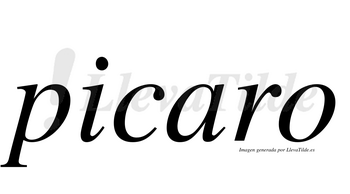 Picaro  no lleva tilde con vocal tónica en la «a»