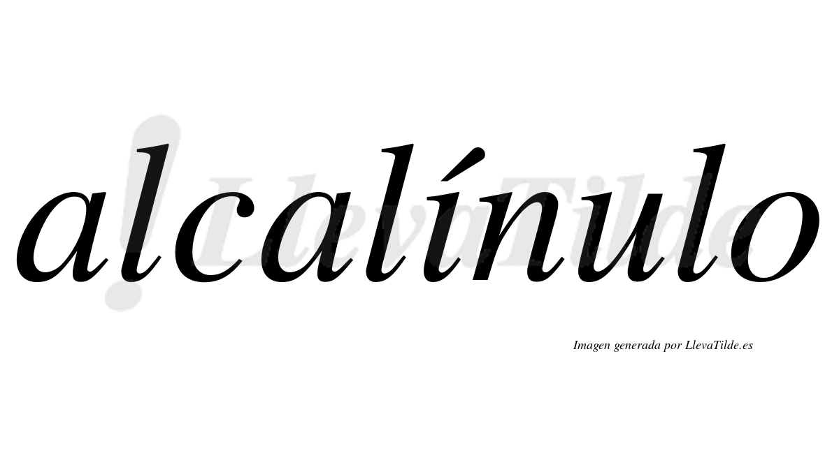Alcalínulo  lleva tilde con vocal tónica en la "i"