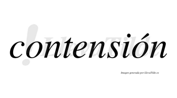 Contensión lleva tilde con vocal tónica en la segunda «o»