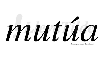 Mutúa  lleva tilde con vocal tónica en la segunda «u»