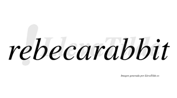 Rebecarabbit  no lleva tilde con vocal tónica en la «i»