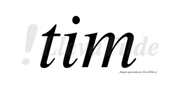 Tim  no lleva tilde con vocal tónica en la «i»