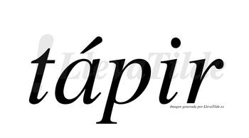 Tápir  lleva tilde con vocal tónica en la «a»