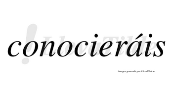 Conocieráis lleva tilde con vocal tónica en la «a»