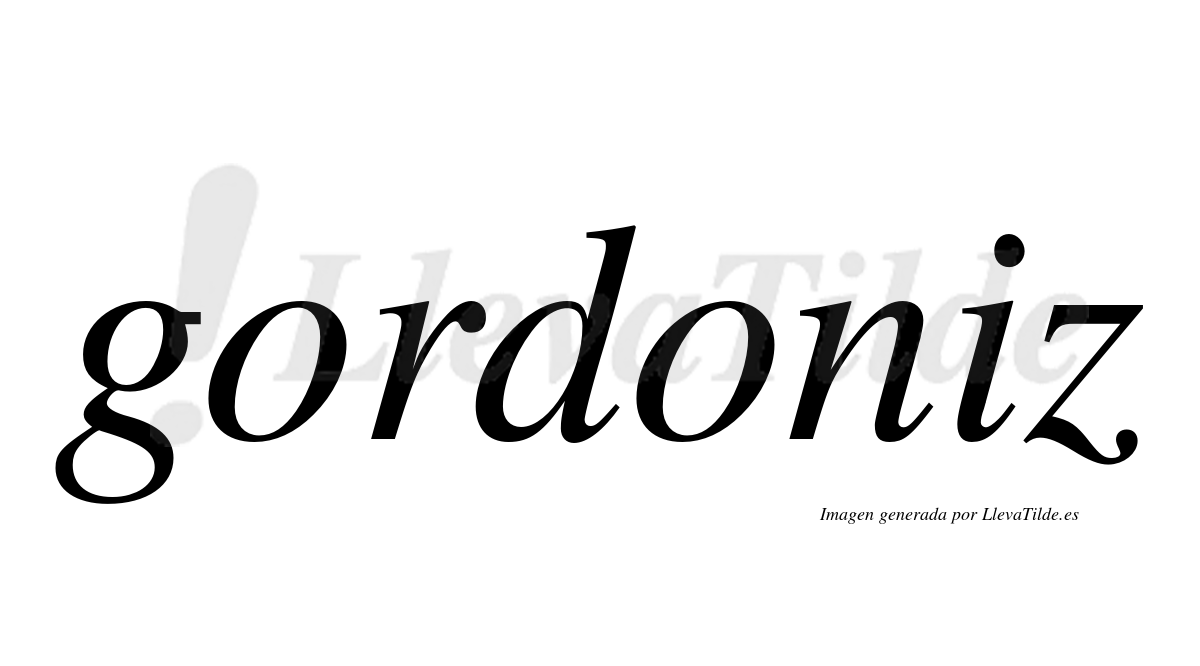 ¿Lleva tilde gordoniz? | LlevaTilde.es