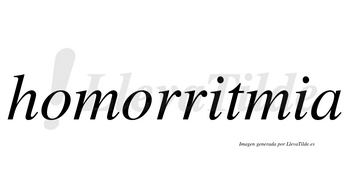 Homorritmia no lleva tilde con vocal tónica en la primera «i»