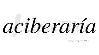 Aciberaría  lleva tilde con vocal tónica en la segunda «i»