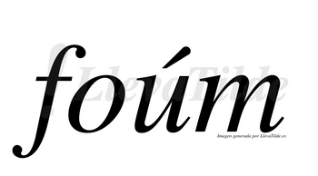 Foúm  lleva tilde con vocal tónica en la «u»