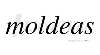 Moldeas no lleva tilde con vocal tónica en la «e»