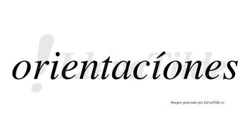 Orientacíones lleva tilde con vocal tónica en la segunda «i»