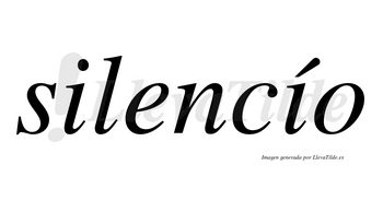 Silencío lleva tilde con vocal tónica en la segunda «i»