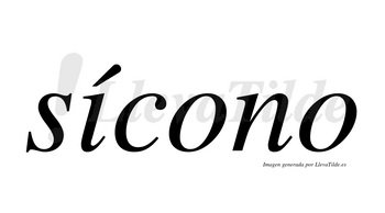 Sícono  lleva tilde con vocal tónica en la «i»