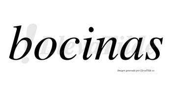 Bocinas  no lleva tilde con vocal tónica en la «i»