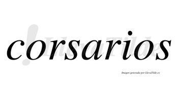 Corsarios no lleva tilde con vocal tónica en la «a»