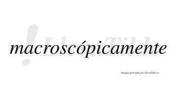 Macroscópicamente lleva tilde con vocal tónica en la segunda «o»