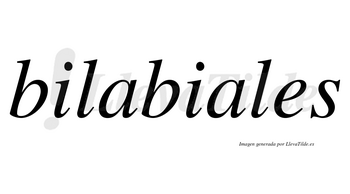 Bilabiales no lleva tilde con vocal tónica en la segunda «a»