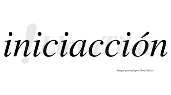 Iniciacción  lleva tilde con vocal tónica en la «o»