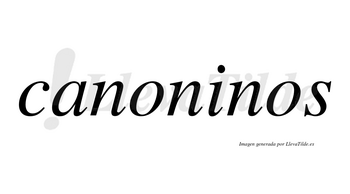 Canoninos no lleva tilde con vocal tónica en la «i»