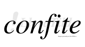 Confite  no lleva tilde con vocal tónica en la «i»