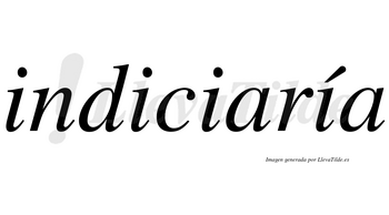 Indiciaría  lleva tilde con vocal tónica en la cuarta «i»