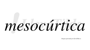 Mesocúrtica  lleva tilde con vocal tónica en la «u»