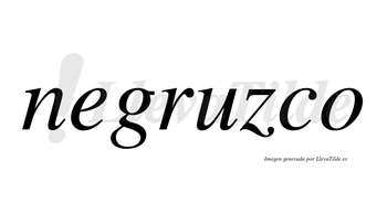 Negruzco no lleva tilde con vocal tónica en la «u»