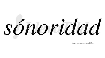 Sónoridad lleva tilde con vocal tónica en la primera «o»
