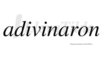 Adivinaron  no lleva tilde con vocal tónica en la segunda «a»