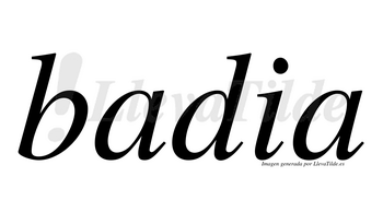 Badia  no lleva tilde con vocal tónica en la primera «a»