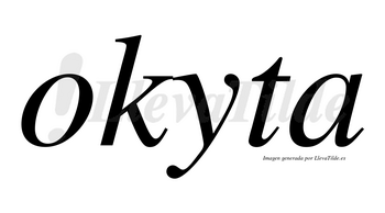 Okyta no lleva tilde con vocal tónica en la «o»