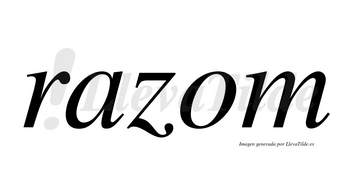 Razom  no lleva tilde con vocal tónica en la «o»