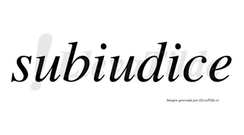 Subiudice no lleva tilde con vocal tónica en la segunda «i»
