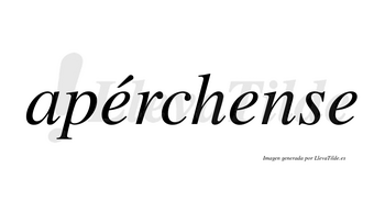 Apérchense  lleva tilde con vocal tónica en la primera «e»
